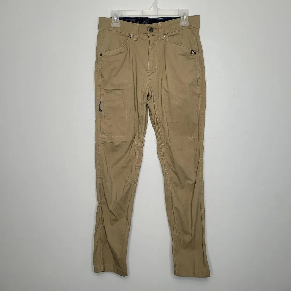Eddie Bauer Rappel khaki outdoor hiking fishing pants pockets Size 30x32